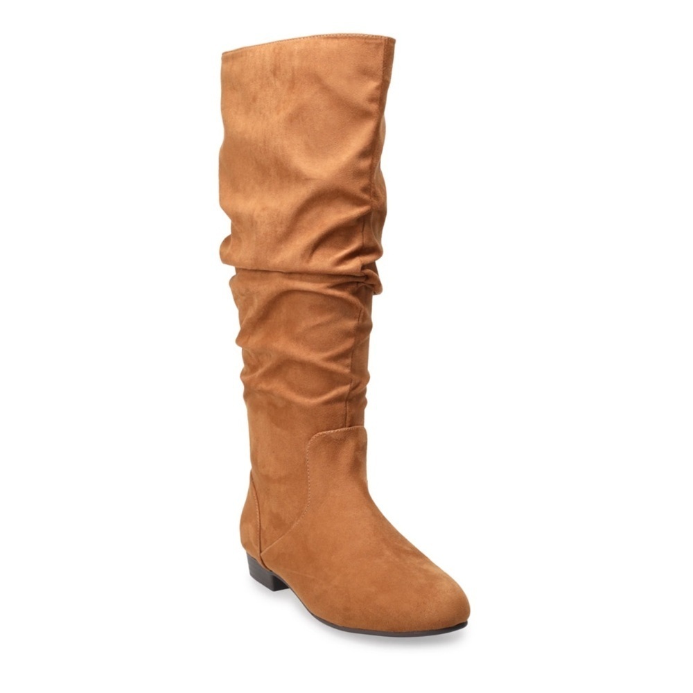 Women's Tan Knee-High Slouch Boots Size 8.5 New